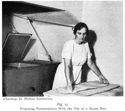 Preparing a fomentation from a steam box
